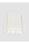 Crew Neck Ruffled Girls' Sweatshirt - 2
