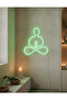 Yoga Meditasyon Figürlü LED Neon Duvar Tablosu | Yeşil Aydınlatmalı Modern Dekor | Salon - 4