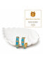 Zircon Stone Square Colorful Earrings Blue - 2