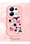 Redmi Note 13 Pro 4g Compatible Case Camera Protector Pink Silicone Couple Phone Case Character Pattern - 2