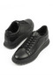 Genuine Leather Poly Sole Black Sports Sneaker Men's Shoes Suitable for Long Time Standing Te0107 - 2