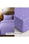 4 Piece Microfiber Bedding Set, 1 Printed Duvet Cover, 1 Fitted Sheet & 2 Pillow Covers, Soft Breathable Fade Resistant (Heart Print) (100cm X 200cm) - 3