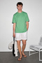 Solo Men's 100% Organic Cotton Thick Textured Comfort Fit Crew Neck Lime T-Shirt - 2