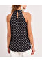 Women's Black-White Polka Dot Halter Neck Blouse App1273 - 3