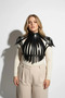Plus Size Black Women's Leather Belt Corset Style Staple Detailed Body Accessory - 5