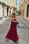 Marbella chiffon dress with back detail 2056
