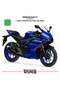 Yamaha the hard yzf sticker high quality foil 2 pieces sticker label