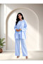 Women's Summer 3-Piece Matching Set – Light Open Jacket, Crewneck Top, and Wide-Leg Pants