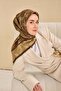 Twill Silk Scarf Baroque Green Coffee 90X90