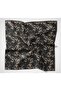 Cotton Polyester Scarf Black-Anthracite Beige Green Botanical Patterned Soft Textured Durable 90X90 - 5