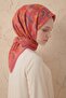 Soft Scarf Melodi Pattern Orange Pink 90X90 - 3
