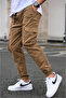 Men's Cargo Pocket Pants Cotton Lycra Side Pocket Trousers - 3