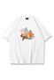 Unisex Oversized T-Shirt "The Breakfast" Loose Fit Oversized White T-Shirt