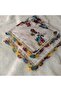Handmade Needlework Writing, Scarf, Yemeni, Mevlit Cover, Head Cover, 4 Sides Embroidered, 100% Cotton, 100*100cm - 8
