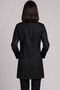 Women's Shirt Collar Long Sleeve Long Length White, Black, Navy Blue Alpaca Fabric Doctor and Nurse Coat - 5