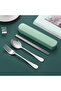 Multi-Compartment Spinner Lunch Box and Portable Stainless Steel Spoon, Fork, and Chopstick Utensil Combo - 7