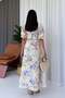 Hakim Collar Short Sleeve Floral Women's Dress - 4
