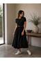 Women's Belted Poplin Midi Dress - 3