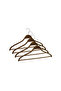 Wooden 8061 Bar Hanger for Shirts and Trousers, Walnut Color, 4 Pieces - 4