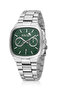 Square Case Men's Wristwatch with Calendar Silver Green Color Pl-7086E4X - 3