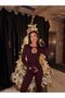 Long Sleeved Belted Zippered Scuba Fabric Jumpsuit