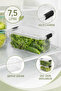 3-Piece 7.5Lt Elora Organizer Box - Lockable Lid Kitchen Organizer Legume Storage Container Transparent - 2
