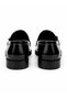 Men's Black Patent Leather Tasseled Classic Loafer Shoes - 3