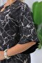Plus Size Blouse with Flounce Sleeves and Accessory Detail at the Collar - 8