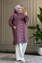 6627 - Comfortable and Stylish Zippered Soft Modal Fabric Long Hooded Women's Tunic