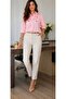 Premium 100% Cotton Women's Shirt with Chest Patch Embroidery and Sequin Detail, Comfortable Fit - 3