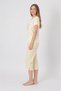 Women's Light Yellow Lemon Printed Capri Pajamas Set Short Sleeve Crew Neck Summer Home Wear (P10-33) - 2