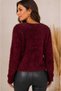 Women's V-Neck Soft Textured Knitwear Cardigan Gold Buttoned Soft Textured Long Sleeve Stylish Casual Cardigan - 2