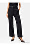 Black Belted Wide Leg Women's Trousers - 2