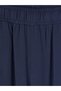 Vizyon New Season Navy Blue Wide Leg Women's Trousers with Elastic Waist - 6