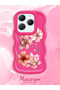 Infinix Hot 40 Compatible Case Camera Protector Red Silicone Couple Phone Case Floral Pattern - 2