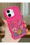 Infinix Smart 9 Compatible Case Camera Protector Red Silicone Couple Phone Case Cover Floral Pattern