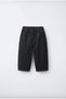 Unisex Kids' Checkered Denim Trousers - Elastic Waist Comfortable Fit Casual Cotton Pants