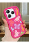 Infinix Hot 40 Pro Compatible Case Camera Protector Red Silicone Couple Phone Case Butterfly Pattern