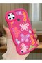 Realme C25Y Compatible Case Camera Protector Red Silicone Couple Phone Case Butterfly Pattern