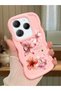 Infinix Hot 40 Compatible Case Camera Protector Pink Silicone Couple Phone Case Floral Pattern