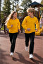 Unisex Children's Cotton Crew Neck Tracksuit Set Yellow-301 - 8