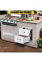 Stainless Steel Outdoor Kitchen Drawers, Flush Mount Built-in BBQ Drawer