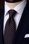Navy Blue Small Pattern Italian Silk Tie Ik2495