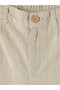 Özmarka New Season Beige Regular Fit Elastic Waist Boys' Shorts - 2