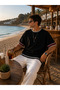 Men's 100% Original Raw Linen Oversize T-Shirt and Baggy Pants 2-Piece Combination - 3