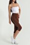 Women's High Waist Gathering Leggings with Side Stripes Model Push up Lycra Tights - 3