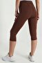 Women's High Waist Gathering Leggings with Side Stripes Model Push up Lycra Tights - 4