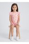 Girls Pink Ice Cream Print Shorts Set - 4
