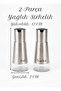 13 Piece Inox Spice Rack Set, 6-Piece Spice Set with Stand, 3 Large Jars, Oil Container, Vinegar Container, Salt Shaker, Pepper Shaker - 4