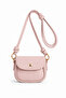 Women's Mini Size Strap-Covered Crossbody Bag -Pink
